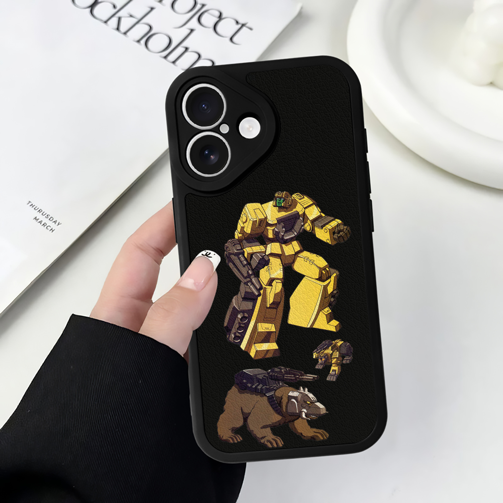 （画像用）  【iPhone 16シリーズ対応】シリコンスマホケース（レザー調） 材質：シリコン